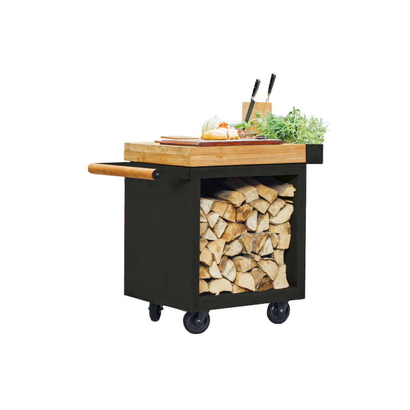 Mise en place table Black 65 PRO Teak Wood