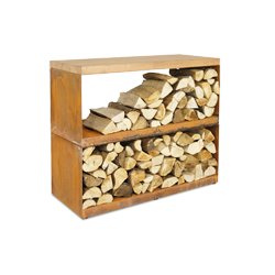 Wood Storage Corten Dressoir