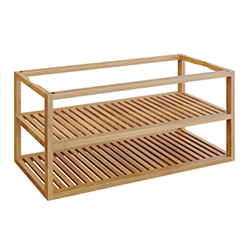 storage insert pro teak wood large