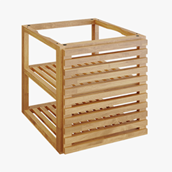 storage insert pro teak wood small 1 door